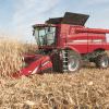 Case IH 7140 on duals and corn head - Case IH 140 series combine harvester